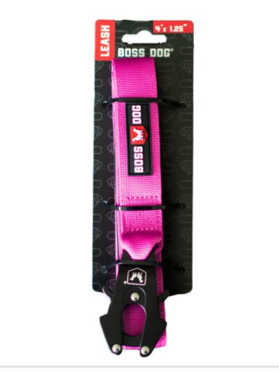 Boss Dog Tactical Dog Leash Hot Pink, 1ea/4 ft