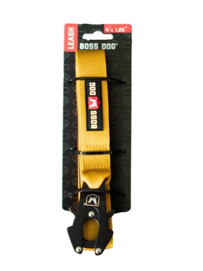 Boss Dog Tactical Dog Leash Yellow, 1ea/4 ft