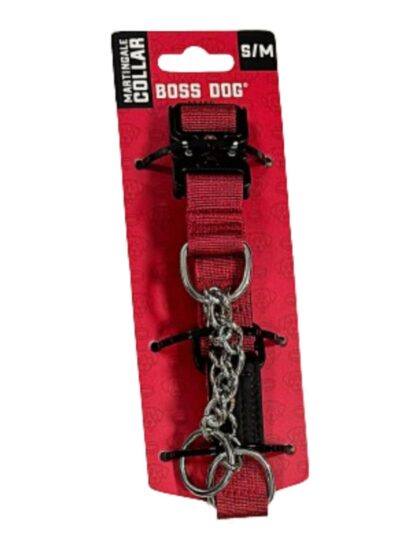 Boss Dog Martingale Dog Collar Red, 1ea/SM/MD