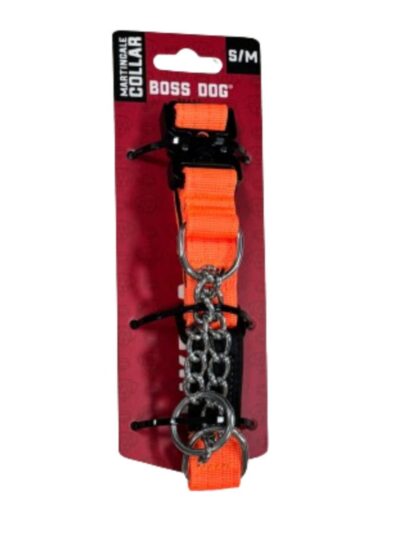 Boss Dog Martingale Dog Collar Hunter Orange, 1ea/SM/MD