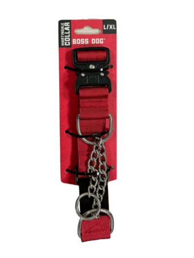 Boss Dog Martingale Dog Collar Red, 1ea/LG/XL