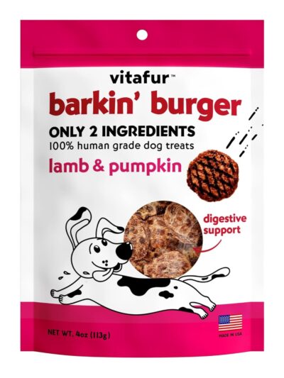 Vitafur Barkin Burger Dog 4oz. Lamb Pumpkin