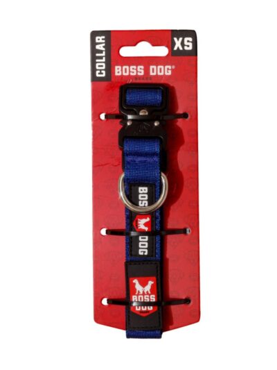 Boss Dog Tactical Adjustable Dog Collar Blue, 1ea/XS, 11-14in.