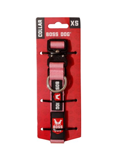 Boss Dog Tactical Adjustable Dog Collar Pink, 1ea/XS, 11-14in.