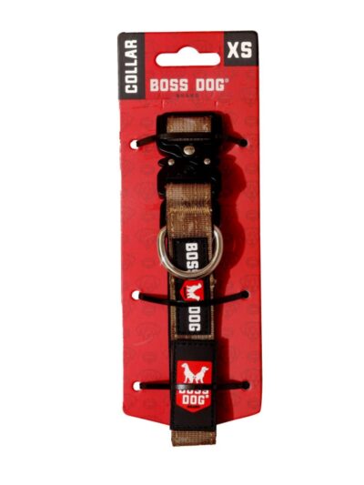 Boss Dog Tactical Adjustable Dog Collar Tan Camo, 1ea/XS, 11-14in.