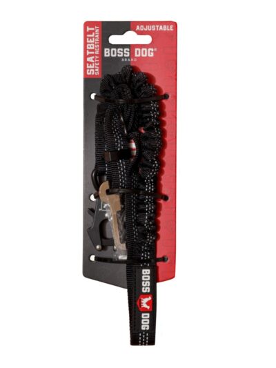 Boss Dog Tactical Seatbelt w/Bungee Black, 1ea/25-32in.