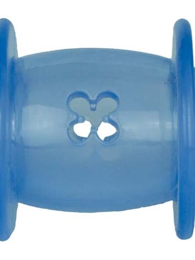 Starmark Treat Crunching Barbell Treat Dispenser Blue 1ea/MD, 9.5 in