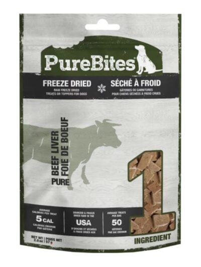 Purebites Freeze Dried Dog Treats Beef Liver 2oz.
