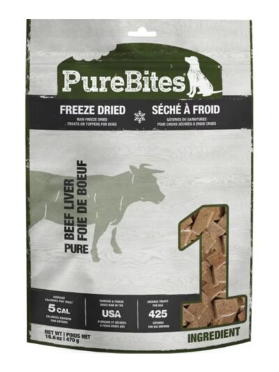 Purebites Freeze Dried Dog Treats Beef Liver 16.6oz.