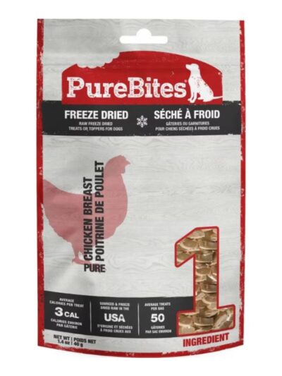 Purebites Freeze Dried Dog Treats Chicken Breast 1.4oz.