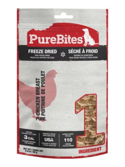 Purebites Freeze Dried Dog Treats Chicken Breast 3oz.