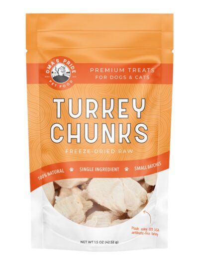 Oma'S Pride Dog Freeze-Dried Turkey Breast Chunks 1.5Oz