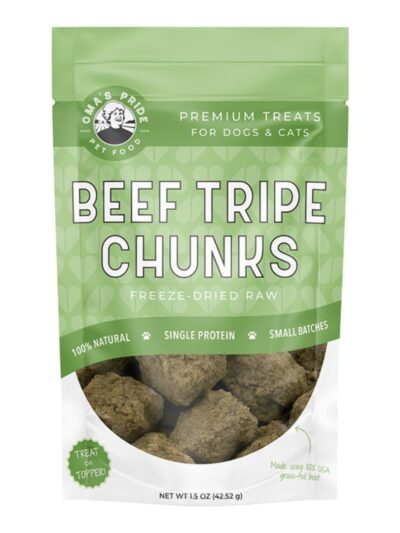 Oma'S Pride Dog Freeze-Dried Beef Tripe Chunks 1.5Oz