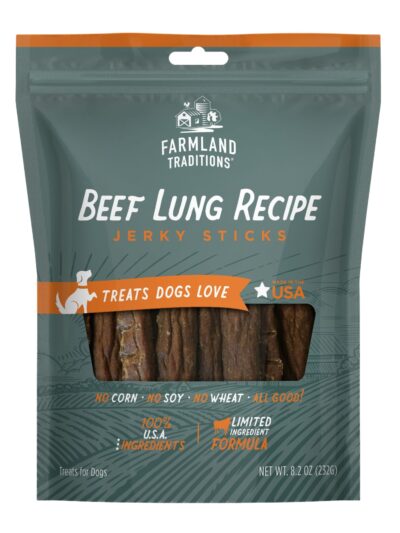 Farmland Traditions Simple Snacks Beef Lung Jerky Sticks Dog Treats 1ea/8.2oz.
