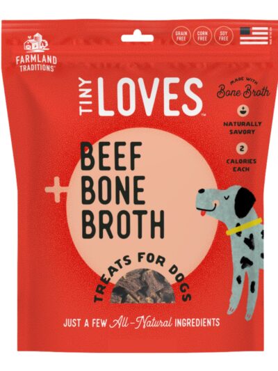 Farmland Traditions Tiny Loves Beef w/Bone Broth Dog Treats 1ea/5oz.