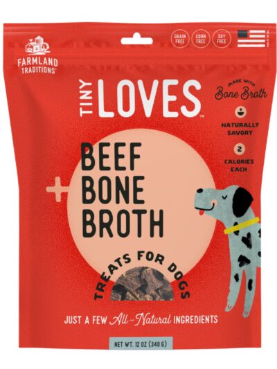 Farmland Traditions Tiny Loves Beef w/Bone Broth Dog Treats 1ea/12oz.