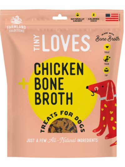 Farmland Traditions Tiny Loves Chicken w/Bone Broth Dog Treats 1ea/6oz.