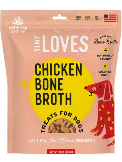 Farmland Traditions Tiny Loves Chicken w/Bone Broth Dog Treats 1ea/16oz.