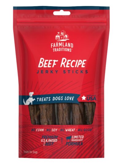 Farmland Traditions Simple Snacks Beef Jerky Sticks Dog Treats 1ea/14oz.