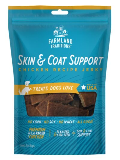 Farmland Traditions Simple Snacks Skin and Coat Support Jerky Dog Treats Chicken, 1ea/14oz.