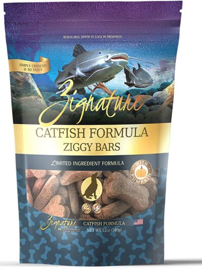Zignature Dog Ziggy Bar Treat Catfish 12oz.