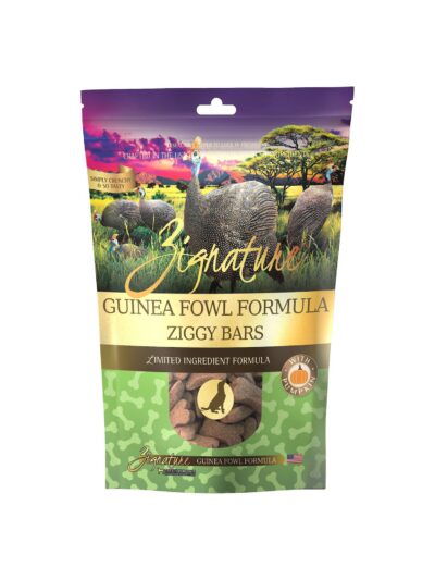 Zignature Dog Ziggy Bar Treat Guinea Fowl 12oz.