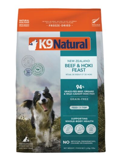 K9 Natural Dog Freeze Dried Beef & Hoki 8Lb