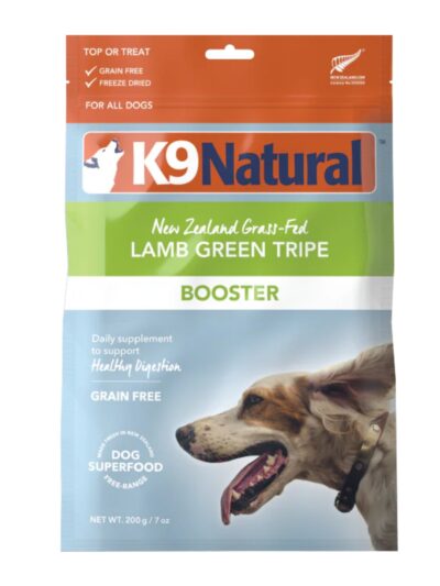 K9 Natural Dog Freeze-Dried Booster Lamb Green Tripe 7oz.