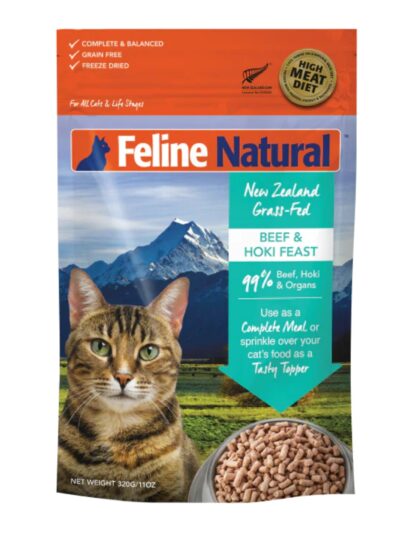 Feline Natural Cat Freeze-Dried Beef Hoki 11oz.