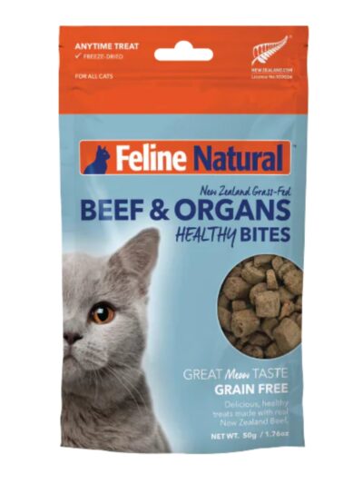 Feline Natural Cat Freeze-Dried Healthy Bites Beef 1.76oz.