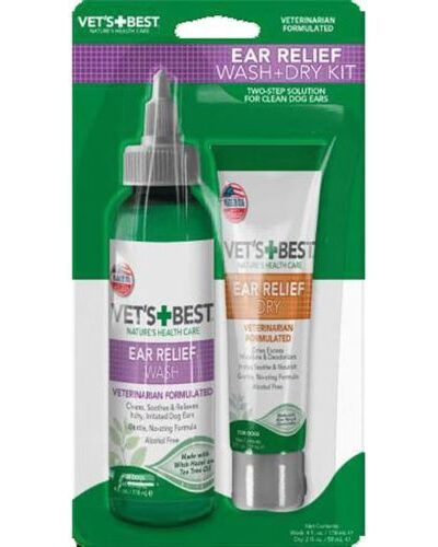 VET'S BEST EAR RELIEF WASH & DRY FOR DOGS
