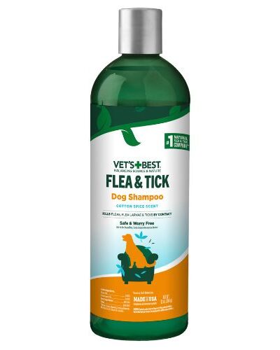 VET'S BEST FLEA & TICK DOG SHAMPOO 12oz