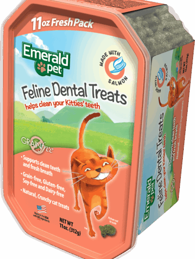 Emerald Pet Feline Dental Cat Treats Salmon 11oz