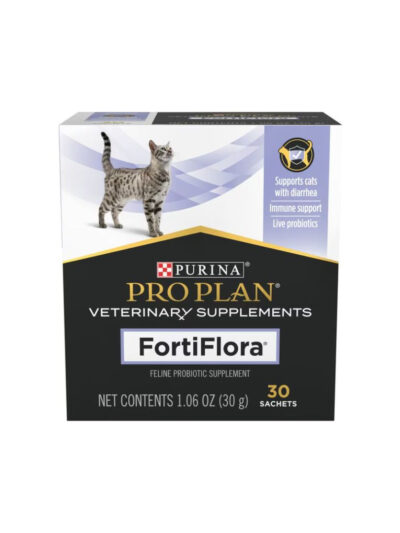 Purina Pro Plan Veterinary Diets FortiFlora Powder Probiotic Digestive Supplement for Cats, 30 count