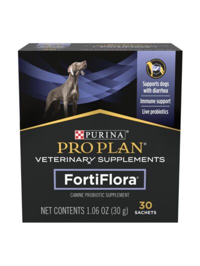 Purina Pro Plan Veterinary Diets FortiFlora Powder Probiotic Digestive Supplement for Dogs, 30 count