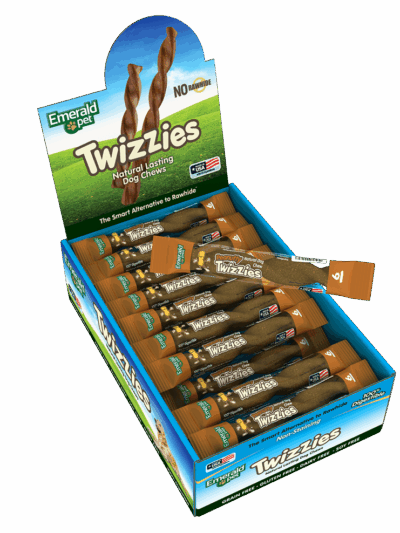 Emerald Pet Twizzies Dog Treat Peanutty 6inch/30count