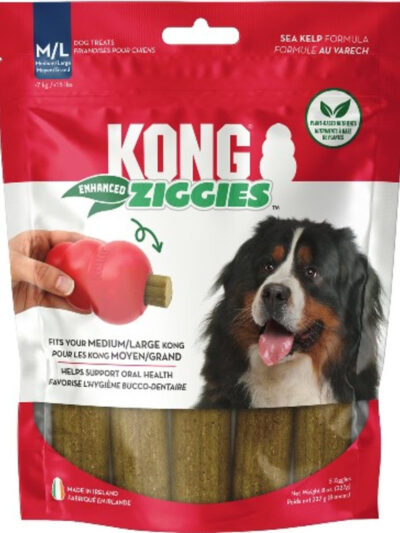 KONG Ziggies Enhanced Plant-Based Dog Treats 1ea/MD/LG, 8 oz