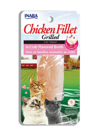 Inaba Chicken Fillet Grilled with Flavored Broth Crab .9oz. (Case of 6)