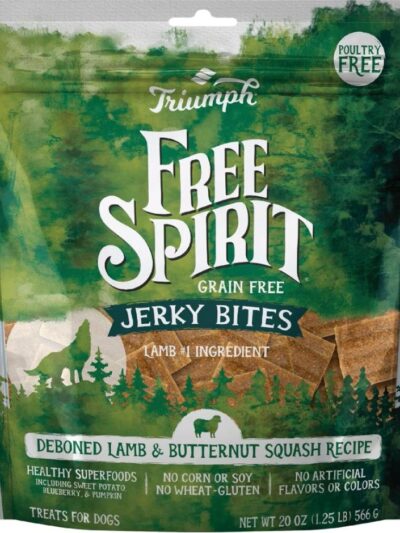 Triumph Grain Free Jerky Bites Dog Treats Lamb/Sweet Potato/Squash 20oz.