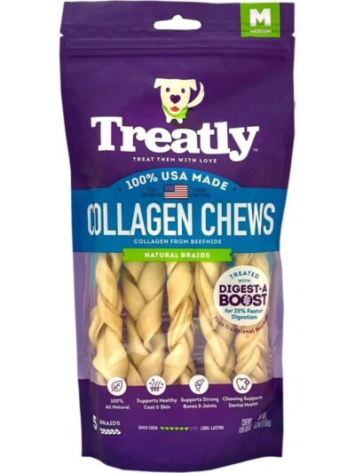 Treatly USA Collagen Braids Natural 6in. -5 Pk