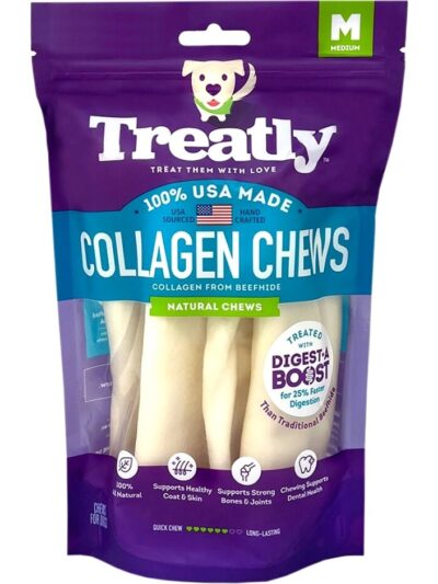 Treatly USA Collagen Wraps Natural 6in. -4 Pk