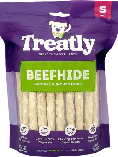 Treatly Beefhide Munchy Rolls Natural Small-40 Pk