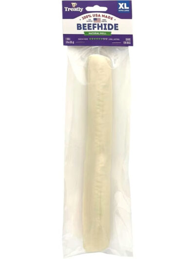 Treatly 100% USA Beefhide Rolls with Header Card Natural10in. 1 Pk