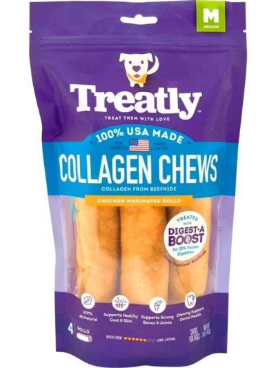 Treatly USA Collagen Rolls Chicken 6in. -4 Pk