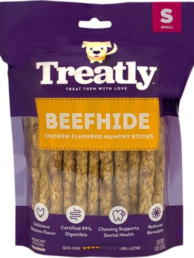 Treatly Beefhide Munchy Sticks Chicken Small-40 Pk