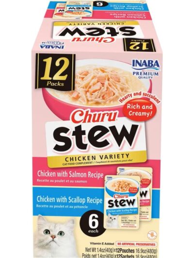 Inaba Churu Stew Variety Pack Chicken 16.8oz. 12 Pk