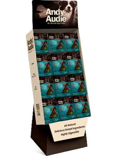 Andy & Audie Dental Chews For Dogs Display Mint 24Pc