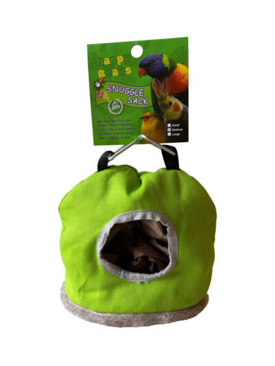 A & E Cages Happy Beaks Snuggle Sack Bird Hut Assorted 1ea/MD