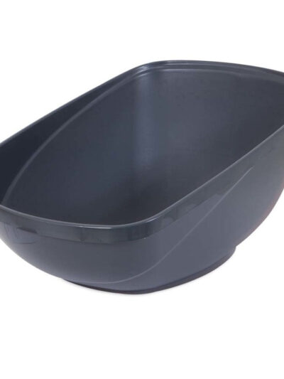 Petmate Hi-Back Open Cat Litter Pan Blue Steel, 1ea/Jumbo (Case of 6)