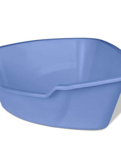 Van Ness Plastics High-Sides Corner Cat Litter Pan Blue, Large